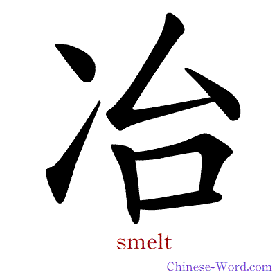 Chinese symbol calligraphy strokes animation for smelt