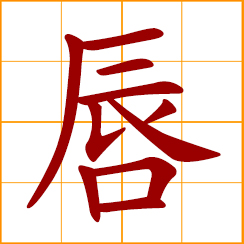 simplified Chinese symbol: lips