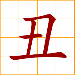 simplified Chinese symbol: ugly; shameful