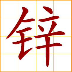 simplified Chinese symbol: zinc (Zn)