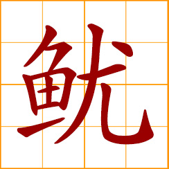 simplified Chinese symbol: squid; cuttlefish