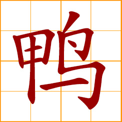 simplified Chinese symbol: duck, drake