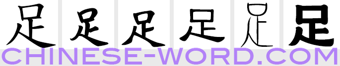 Chinese Character component 足 foot - Ninchanese  Chinese characters,  Chinese language words, Chinese lessons