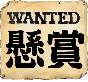 bounty; Wanted; offer a reward; offer a bounty for
